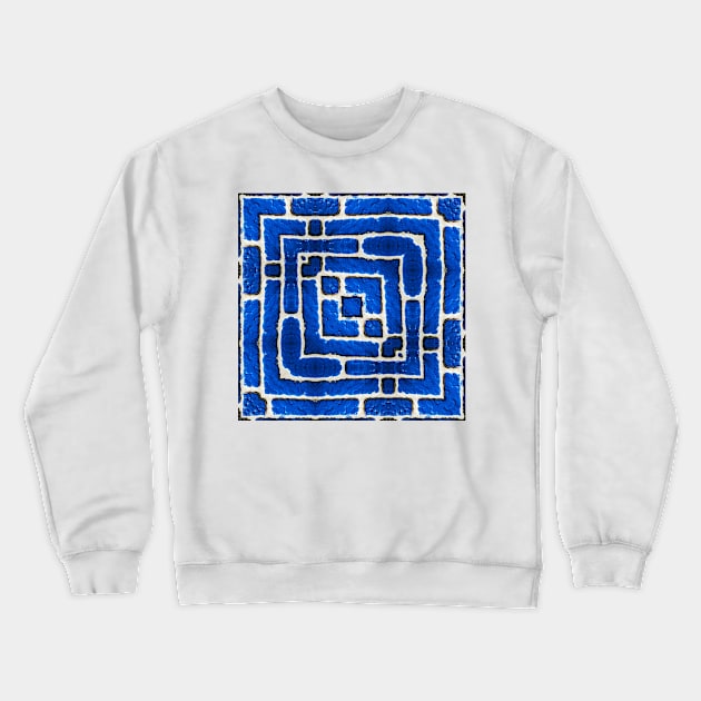 A BLUE BRİCK MAZE Crewneck Sweatshirt by mister-john